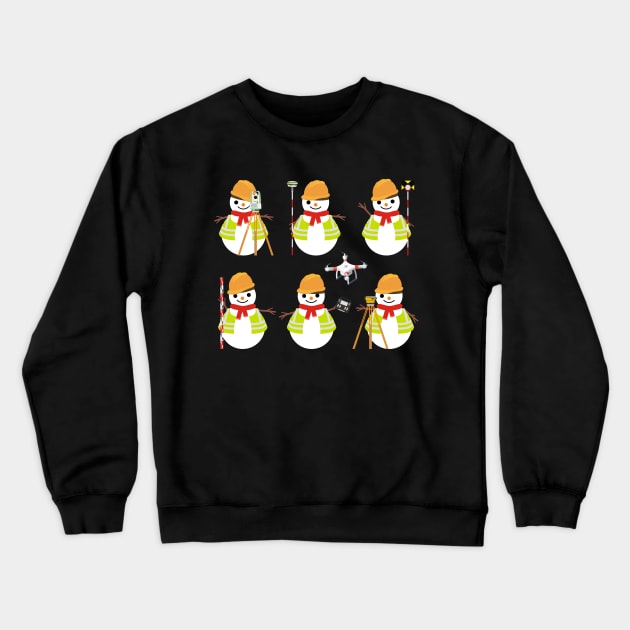 SNOWMAN SURVEYOR TEAM Crewneck Sweatshirt by AZMTH CLOTHING